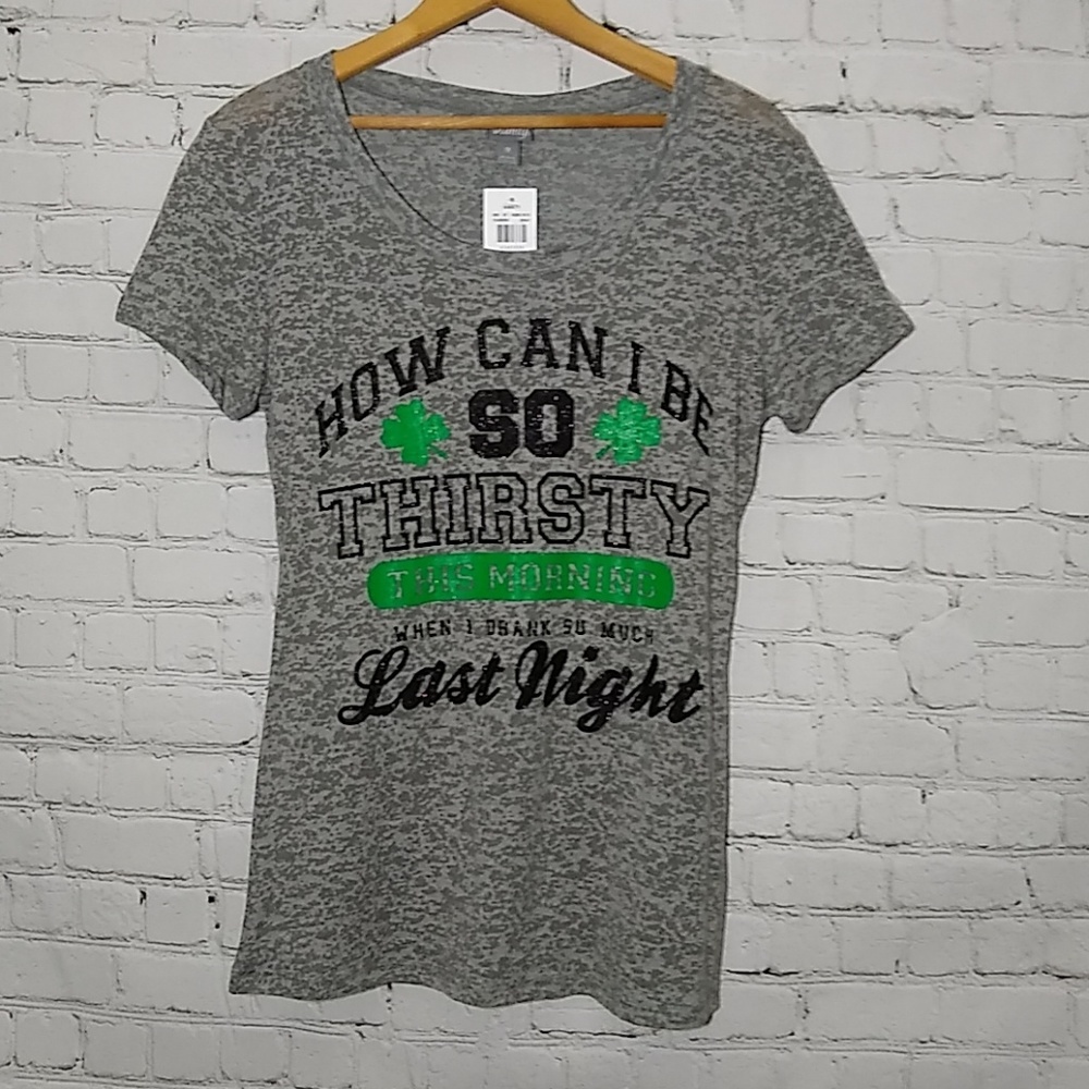 St. Patrick's Day Irish T-shirt M Burnout Top